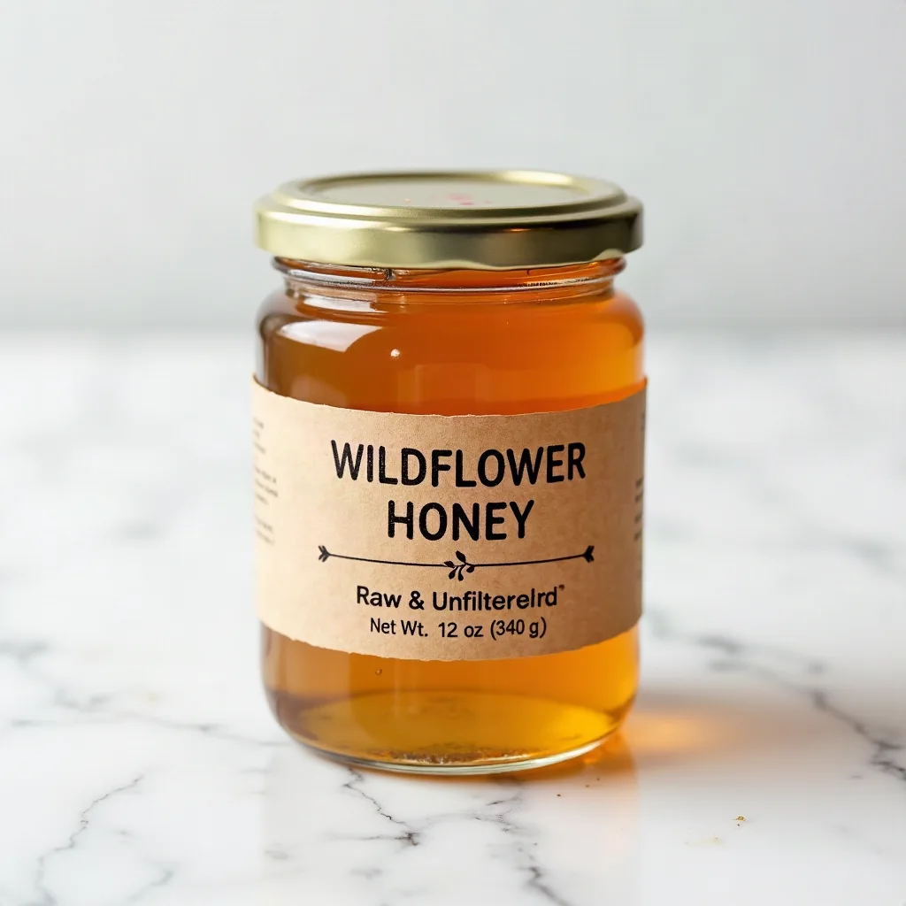 FLUX.1 dev output for the honey label test