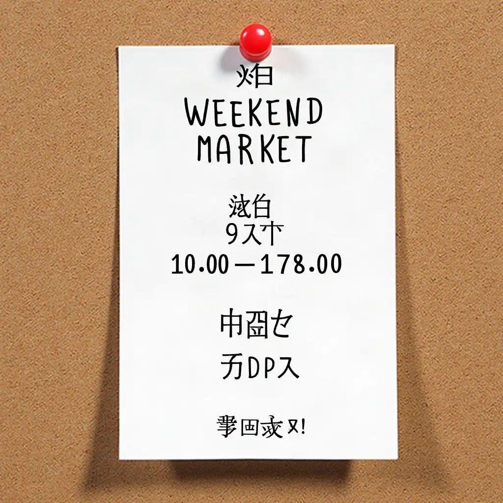FLUX.1 dev output for the bilingual event poster test