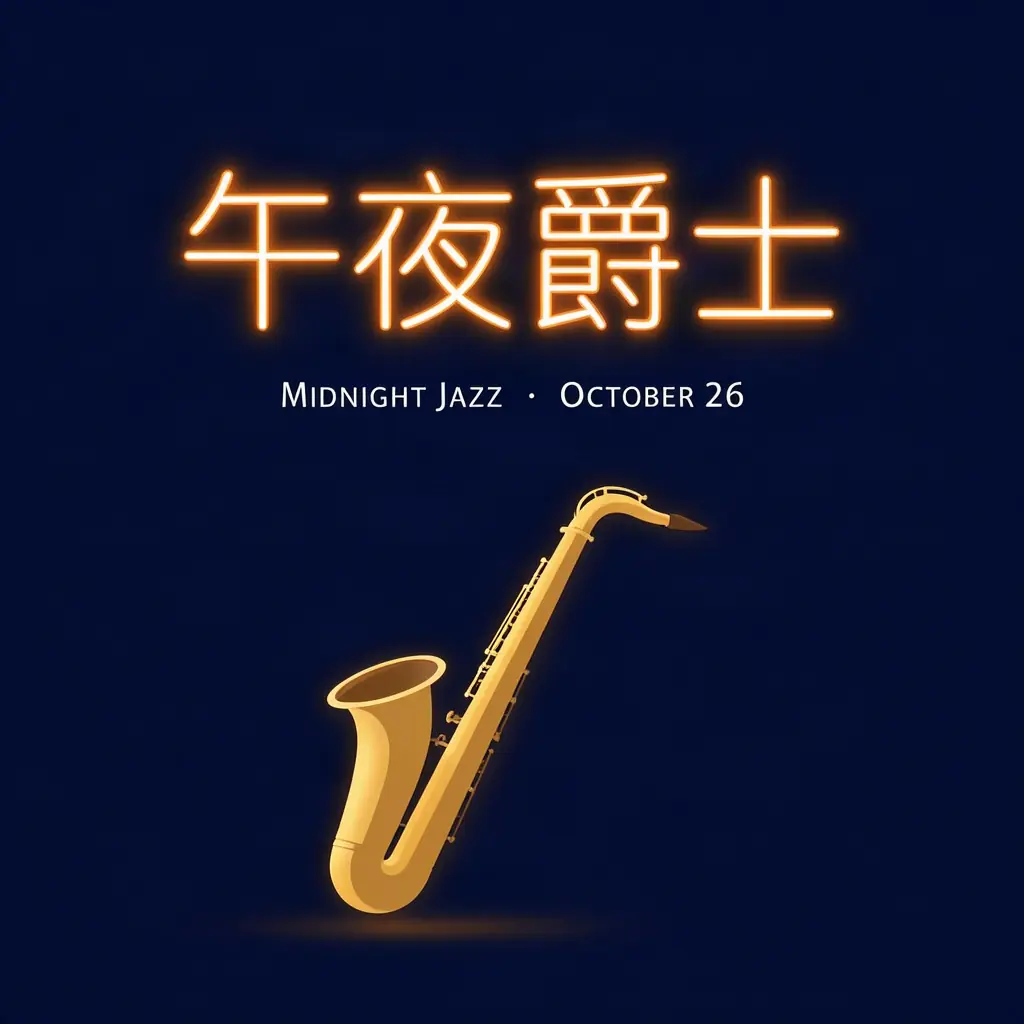 Jazz poster with Chinese and English text